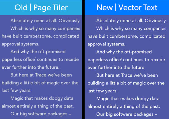 Introducing Vector Text for Improved Readability